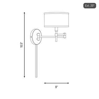One Light Wall Sconce in Natural Brass