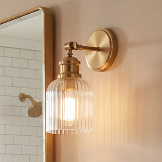 One Light Wall Sconce in Natural Brass