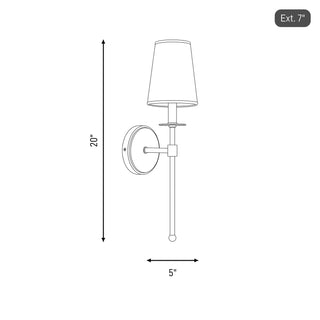 One Light Wall Sconce in Matte Black