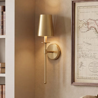 One Light Wall Sconce in Natural Brass