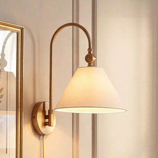 One Light Wall Sconce in Natural Brass