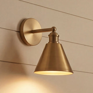 One Light Wall Sconce in Natural Brass