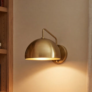 One Light Wall Sconce in Natural Brass