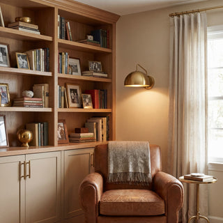 One Light Wall Sconce in Natural Brass