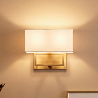 Two Light Wall Sconce in Natural Brass