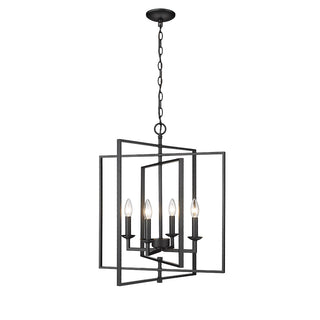 Millennium - 3231-MB - Four Light Pendant - Nellis - Matte Black