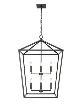 Millennium - 3335-MB - Eight Light Pendant - Corona - Matte Black