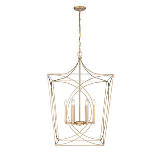 Millennium - 4003-PMG - Six Light Pendant - Tracy - Painted Modern Gold