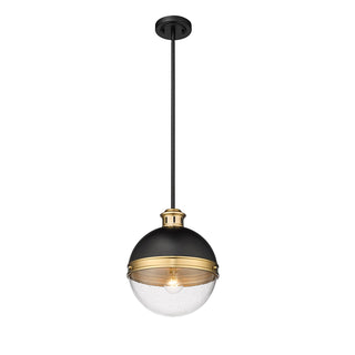Millennium - 4257-MB/AB - One Light Pendant - Ellmira - Matte Black/Aged Brass