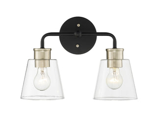 Millennium - 9132-MB/MG - Two Light Vanity - Cameron - Matte Black/Modern Gold