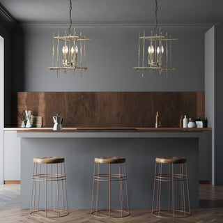 Tura Tura 4-Light Small Chandelier in Modern Brass