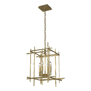 Hubbardton Forge - 101315-SKT-86 - Tura 4-Light Small Chandelier - Tura - Modern Brass