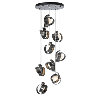 Hubbardton Forge - 131099-SKT-STND-89-GG0711 - Riza 9-Light Pendant - Riza - Ink