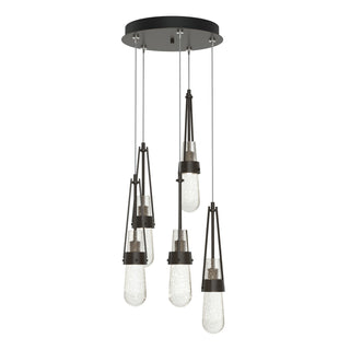 Hubbardton Forge - 131120-SKT-STND-14-YG0434 - Link 5-Light Blown Glass Pendant - Link - Oil Rubbed Bronze
