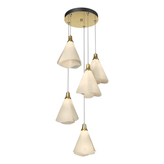 Hubbardton Forge - 131122-SKT-STND-86-SH1987 - Mobius 5-Light Pendant - Mobius - Modern Brass