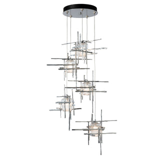 Hubbardton Forge - 131126-SKT-LONG-85-II0728 - Tura 5-Light Seeded Glass Pendant - Tura - Sterling
