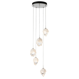 Hubbardton Forge - 131137-SKT-LONG-02-WP0754 - Chrysalis 5-Light Small Crystal Pendant - Chrysalis - White
