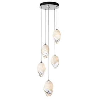 Hubbardton Forge - 131138-SKT-LONG-02-WP0755 - Chrysalis 5-Light Large Crystal Pendant - Chrysalis - White
