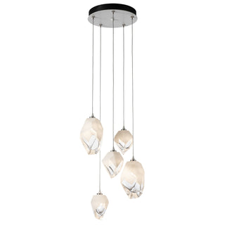 Hubbardton Forge - 131139-SKT-LONG-02-WP0756 - Chrysalis 5-Light Mixed Crystal Pendant - Chrysalis - White