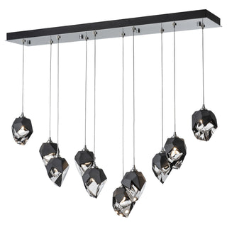 Hubbardton Forge - 131143-SKT-LONG-85-BP0754 - Chrysalis 10-Light Small Crystal Pendant - Chrysalis - Sterling