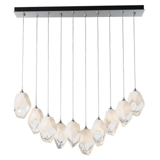 Hubbardton Forge - 131144-SKT-LONG-85-WP0755 - Chrysalis 10-Light Large Crystal Pendant - Chrysalis - Sterling