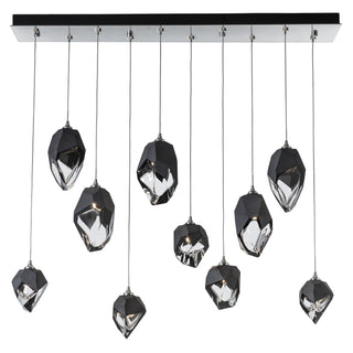 Hubbardton Forge - 131145-SKT-LONG-85-BP0756 - Chrysalis 10-Light Mixed Crystal Pendant - Chrysalis - Sterling