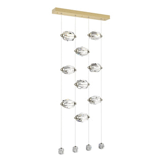Hubbardton Forge - 139056-LED-STND-86-CR - Gatsby 9-Light LED Pendant - Gatsby - Modern Brass