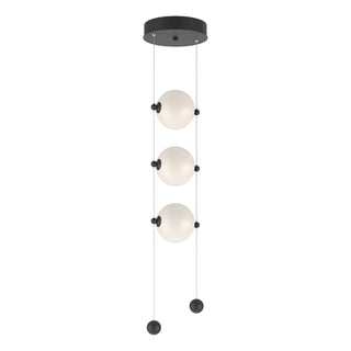 Hubbardton Forge - 139059-LED-STND-10-GG0668 - Abacus 3-Light LED Pendant - Abacus - Black