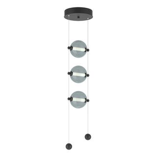 Hubbardton Forge - 139059-LED-STND-10-YL0668 - Abacus 3-Light LED Pendant - Abacus - Black