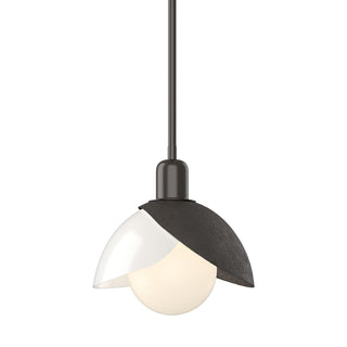 Hubbardton Forge - 181184-SKT-MULT-14-BB0757 - Brooklyn Double Shade Art Glass Mini Pendant - Brooklyn - Oil Rubbed Bronze