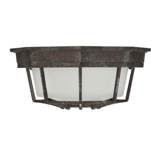 Exterior Collections One Light Flush Mount in Rustic Bronze
