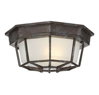 Exterior Collections One Light Flush Mount in Rustic Bronze