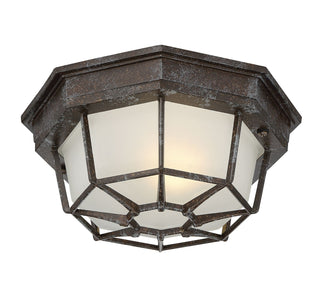 Exterior Collections One Light Flush Mount in Rustic Bronze