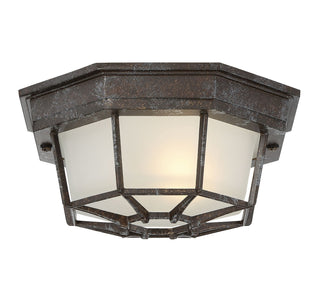 Exterior Collections One Light Flush Mount in Rustic Bronze