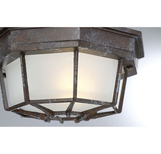 Exterior Collections One Light Flush Mount in Rustic Bronze