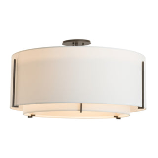 Hubbardton Forge - 126505-SKT-07-SF2290-SF2899 - Exos Large Double Shade Semi-Flush - Exos - Dark Smoke