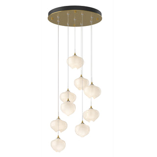 Hubbardton Forge - 131103-SKT-STND-86-FD0710 - Ume 9-Light Pendant - Ume - Modern Brass