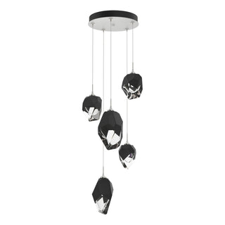 Hubbardton Forge - 131139-SKT-STND-02-BP0756 - Chrysalis 5-Light Mixed Crystal Pendant - Chrysalis - White