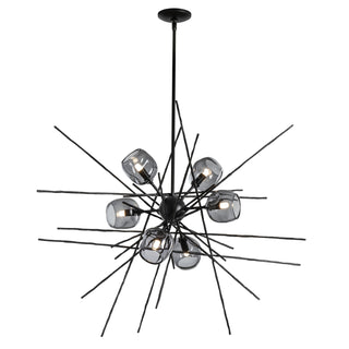 Hubbardton Forge - 131590-SKT-MULT-10-YL0709 - Griffin Starburst Pendant - Griffin - Black