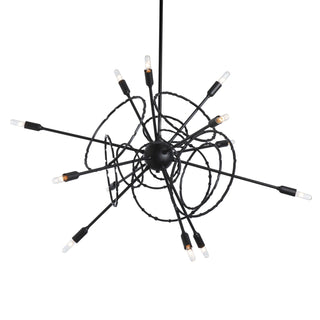 Hubbardton Forge - 131604-SKT-MULT-10 - Olympus 12-Light Starburst Pendant - Olympus - Black