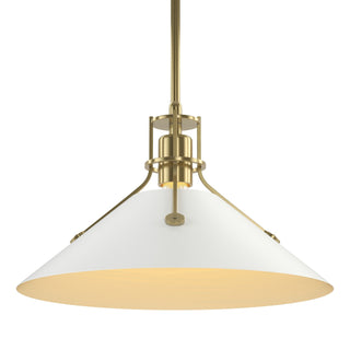 Hubbardton Forge - 134550-SKT-MULT-86-02 - Henry Medium Steel Shade Pendant - Henry - Modern Brass
