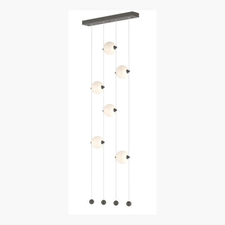 Hubbardton Forge - 139055-LED-STND-07-GG0668 - Abacus 6-Light Ceiling-to-Floor LED Pendant - Abacus - Dark Smoke