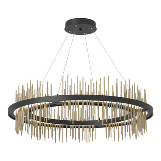 Hubbardton Forge - 139656-LED-STND-10-84 - Gossamer Circular LED Pendant - Gossamer - Black