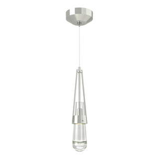 Hubbardton Forge - 161040-SKT-STND-85-ZM0434 - Link Clear Glass Low Voltage Mini Pendant - Link - Sterling