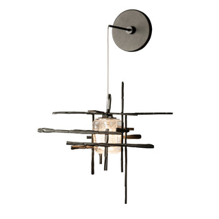 Hubbardton Forge - 201393-SKT-14-II0728 - Tura Seeded Glass Low Voltage Sconce - Tura - Oil Rubbed Bronze