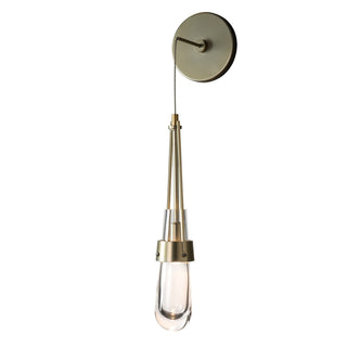 Hubbardton Forge - 201395-SKT-86-ZM0434 - Link Clear Glass Low Voltage Sconce - Link - Modern Brass