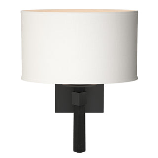 Hubbardton Forge - 204810-SKT-10-SF1195 - Beacon Hall Oval Drum Shade Sconce - Beacon Hall - Black