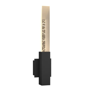 Hubbardton Forge - 302620-SKT-80-ZM0618 - Refraction Outdoor Sconce - Refraction - Coastal Black