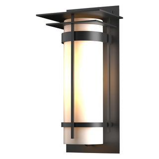 Hubbardton Forge - 305994-SKT-80-GG0037 - Banded with Top Plate Large Outdoor Sconce - Banded - Coastal Black