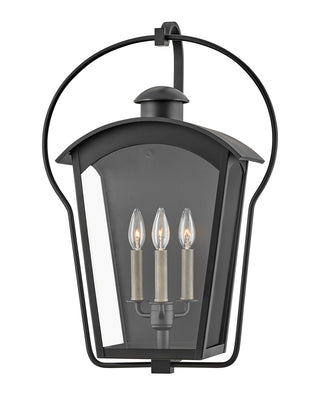 Yale Large Wall Mount Lantern in Black
